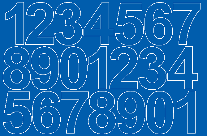 Cyfry samoprzylepne 10 cm niebieski matowy