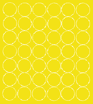 Koła grochy samoprzylepne 3 cm żółty z połyskiem 42szt